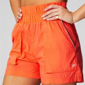 Ultra High-Waisted Piped Nylon Short